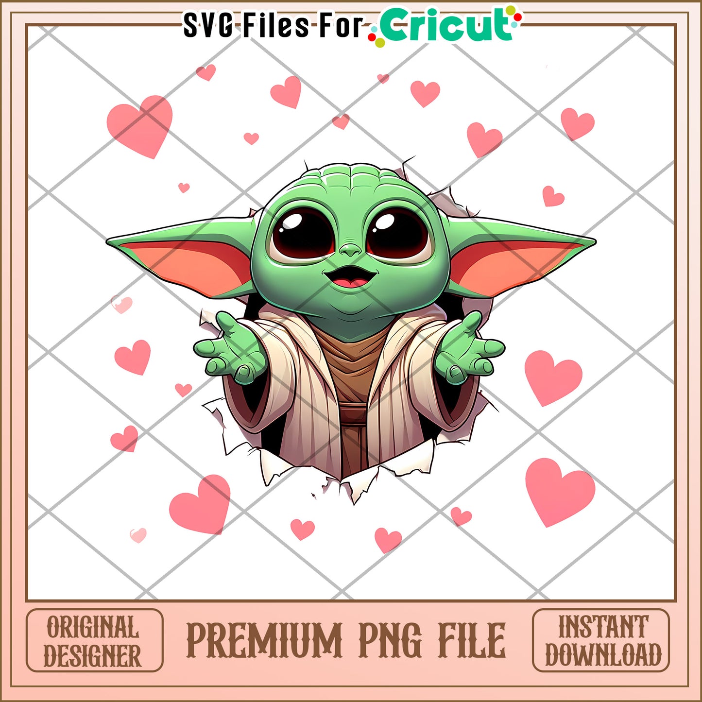 Adorable Yoda PNG Instant Download