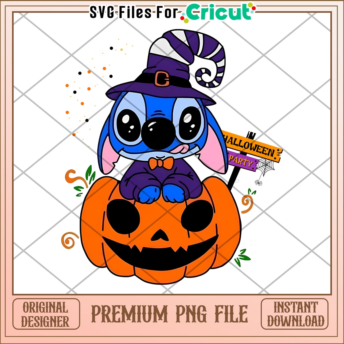 Adorable stitch png, halloween cookies png, lilo and stitch png
