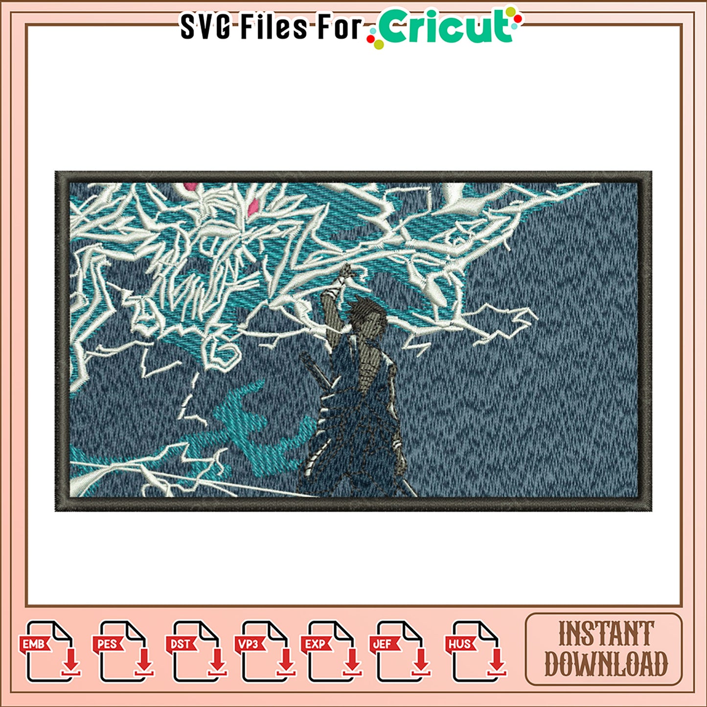 Adventurous Embroidery Design for Instant Download Art