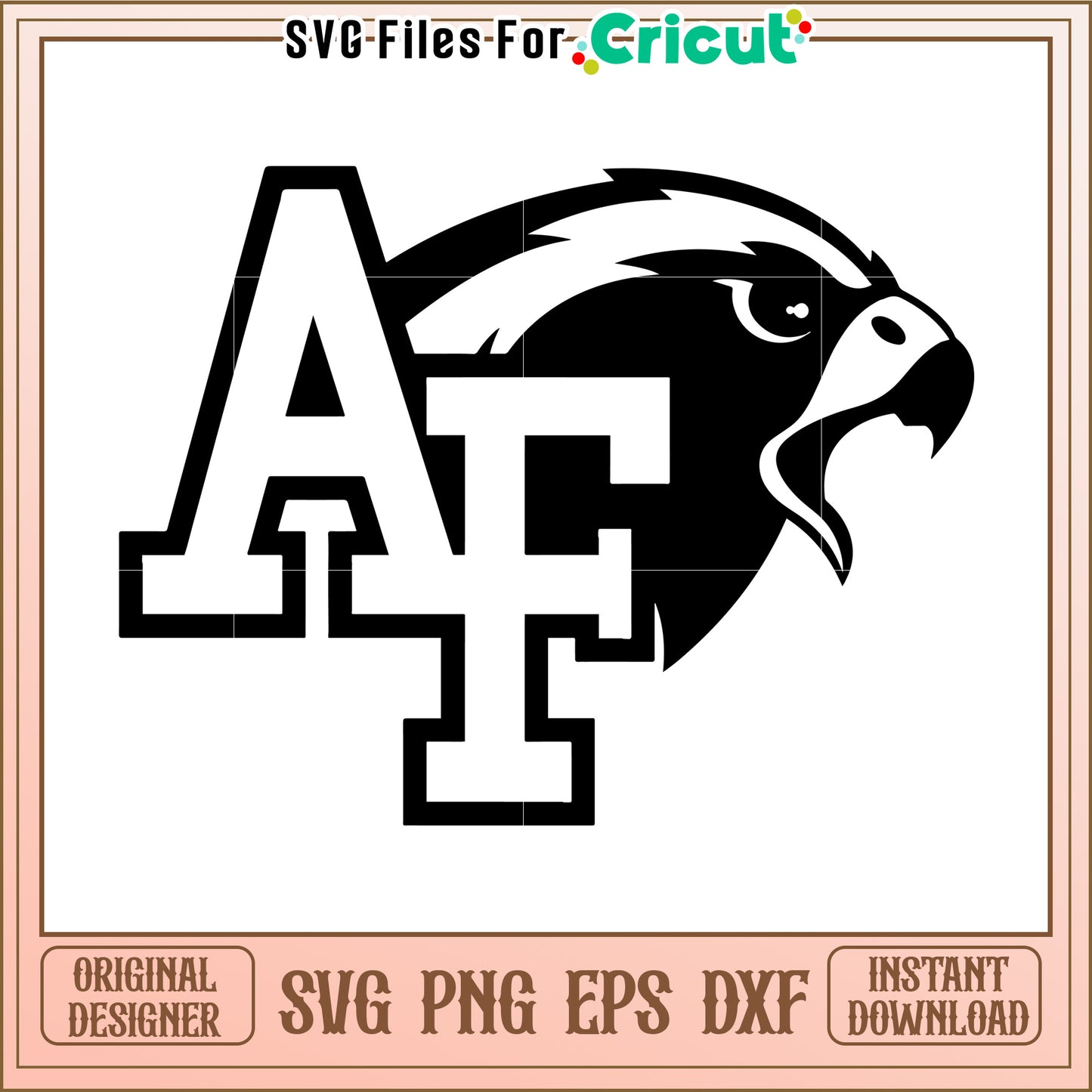 Air Force Hawk Logo SVG Design, perfect for Cricut projects and crafts