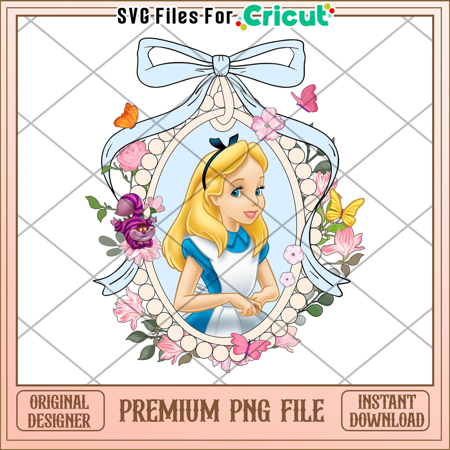 Alice in Wonderland PNG Floral Design