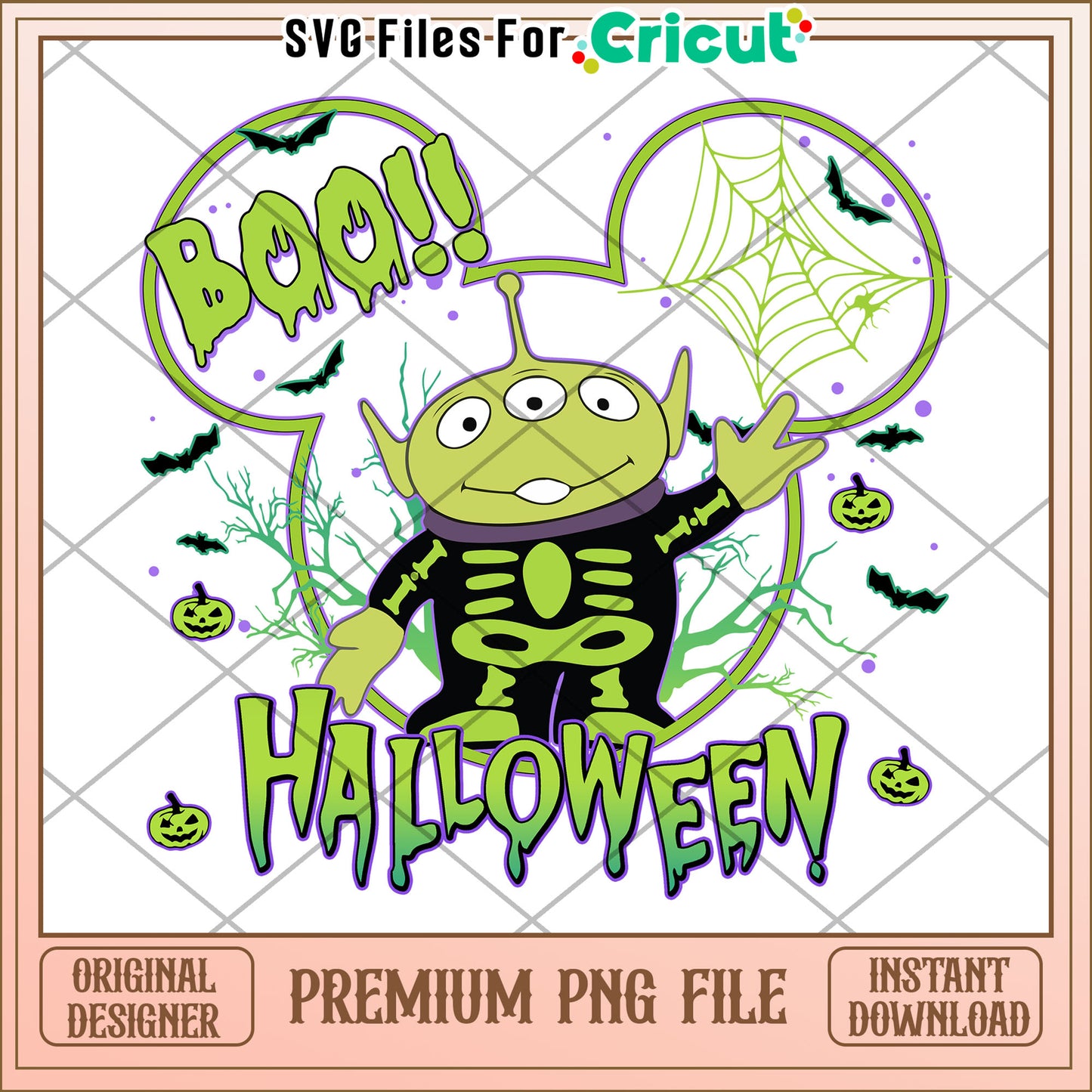 Alien toy story png, halloween cartoons png, halloween decor png