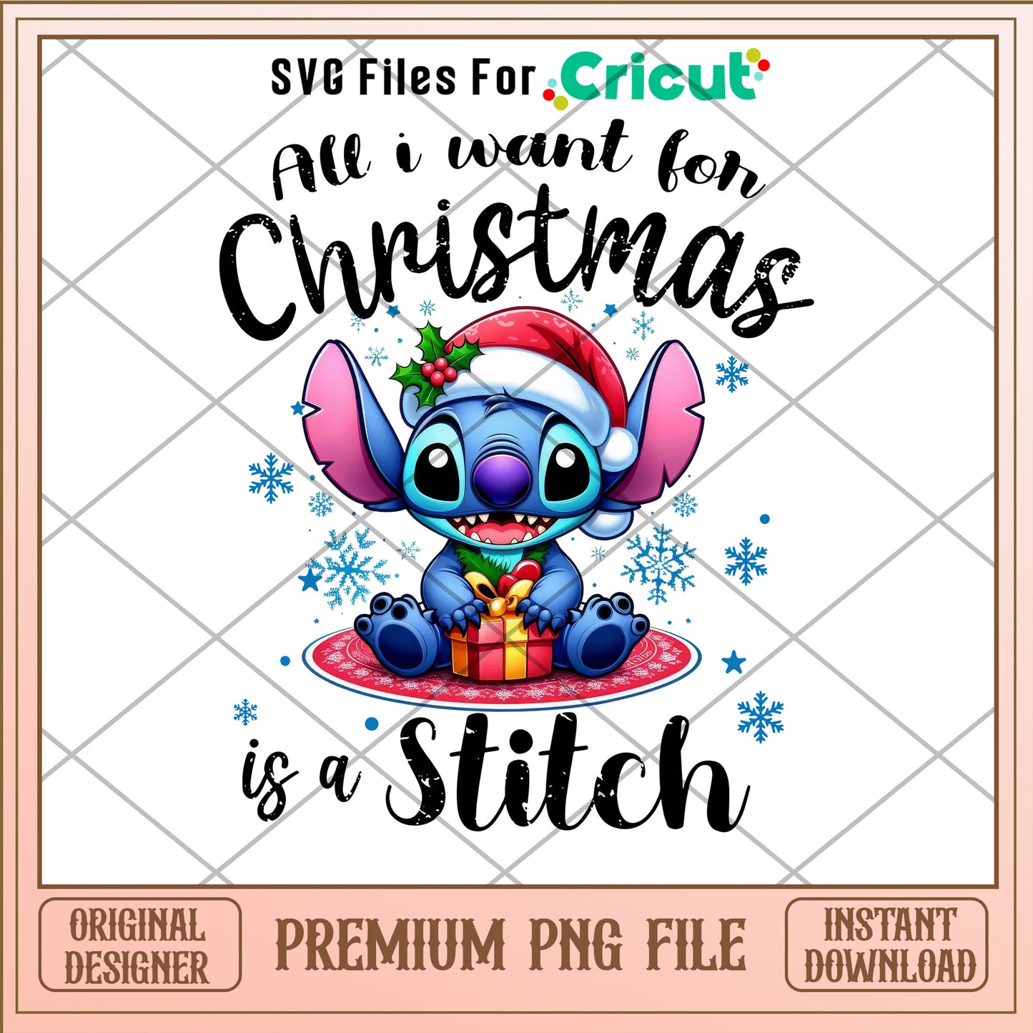 All I want for christmas is Stitch png, Stitch png, christmas png