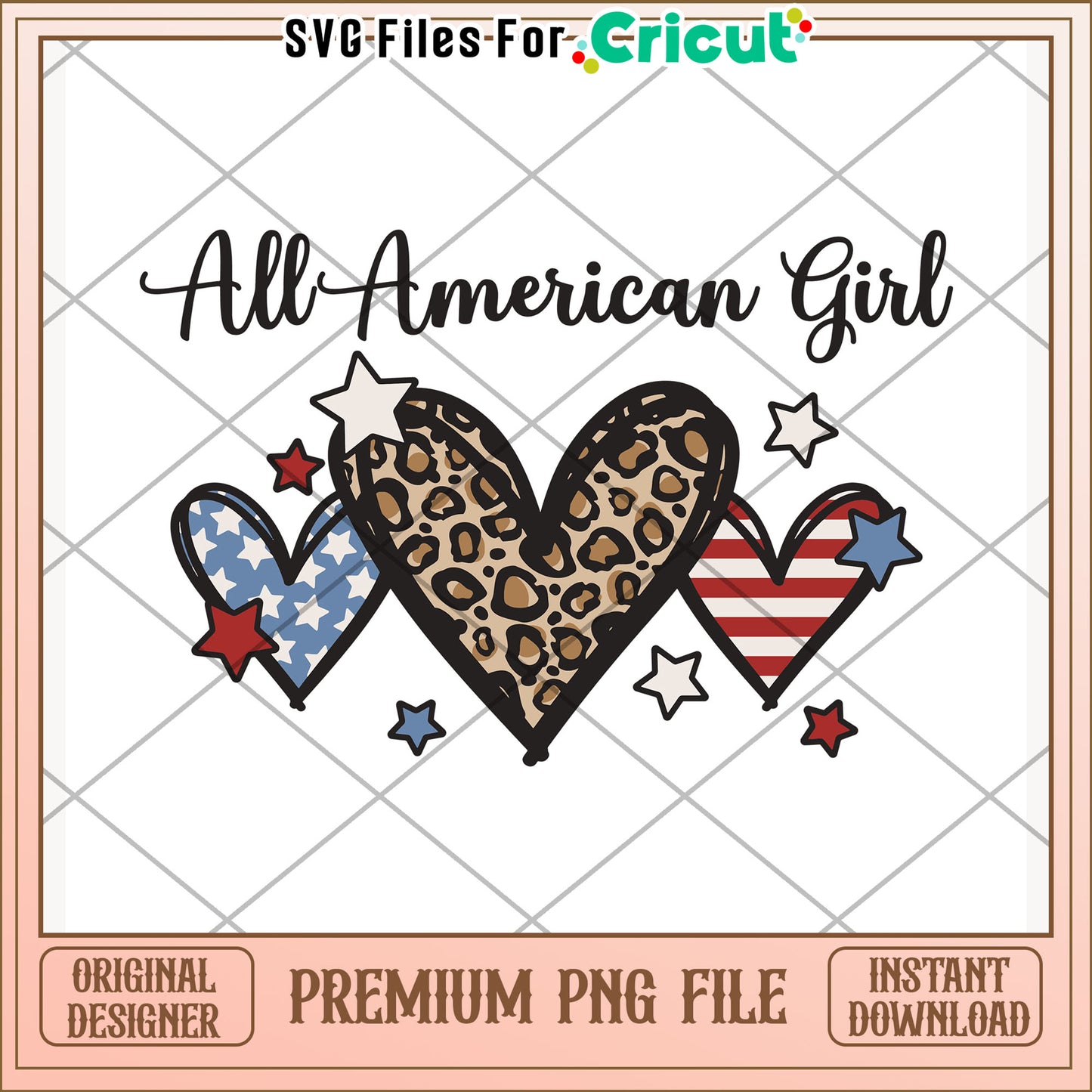 All american girl png, patriotic phrase png, usa pride png