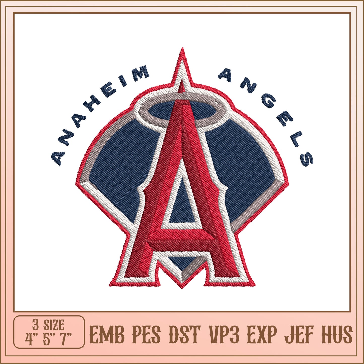 Anaheim Angels Embroidery Design