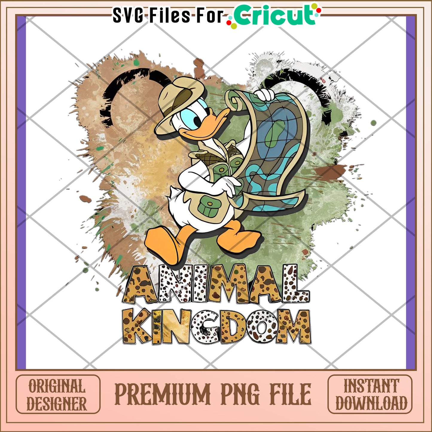 Animal Kingdom Donald Duck PNG Design Downloadable Art