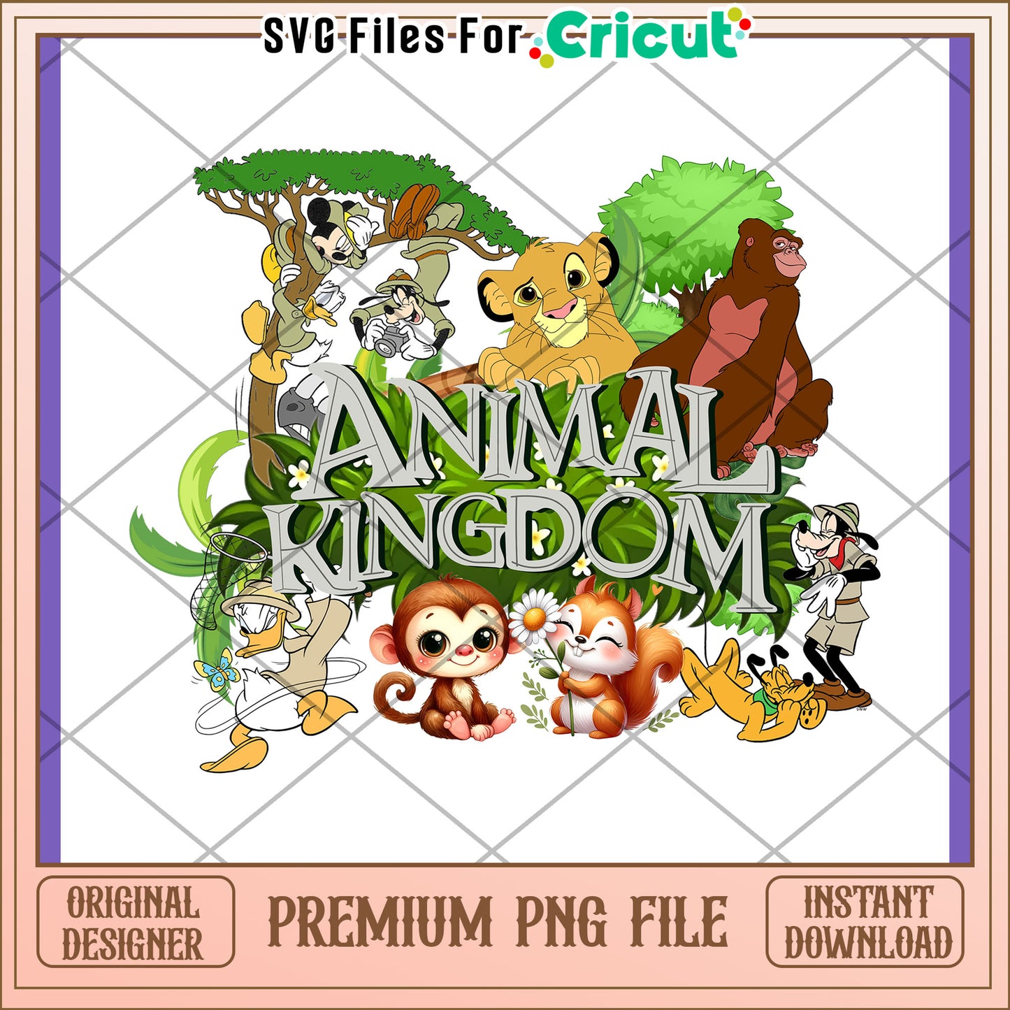 Animal Kingdom PNG Design for Instant Download