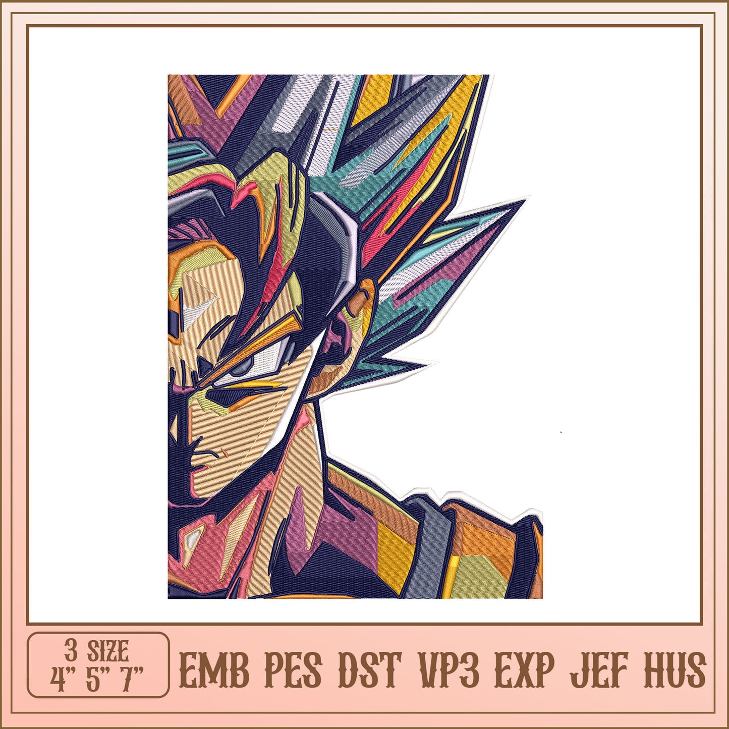 Anime Embroidery Design 3 Sizes