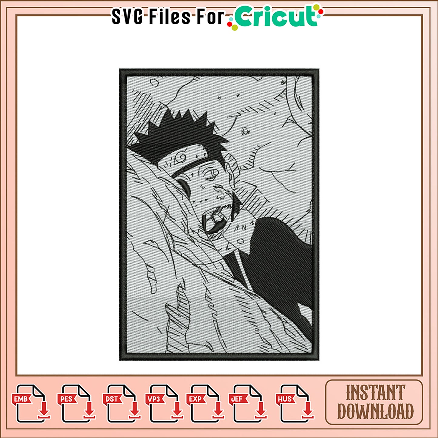 Anime Embroidery Design Instant Download Pattern File