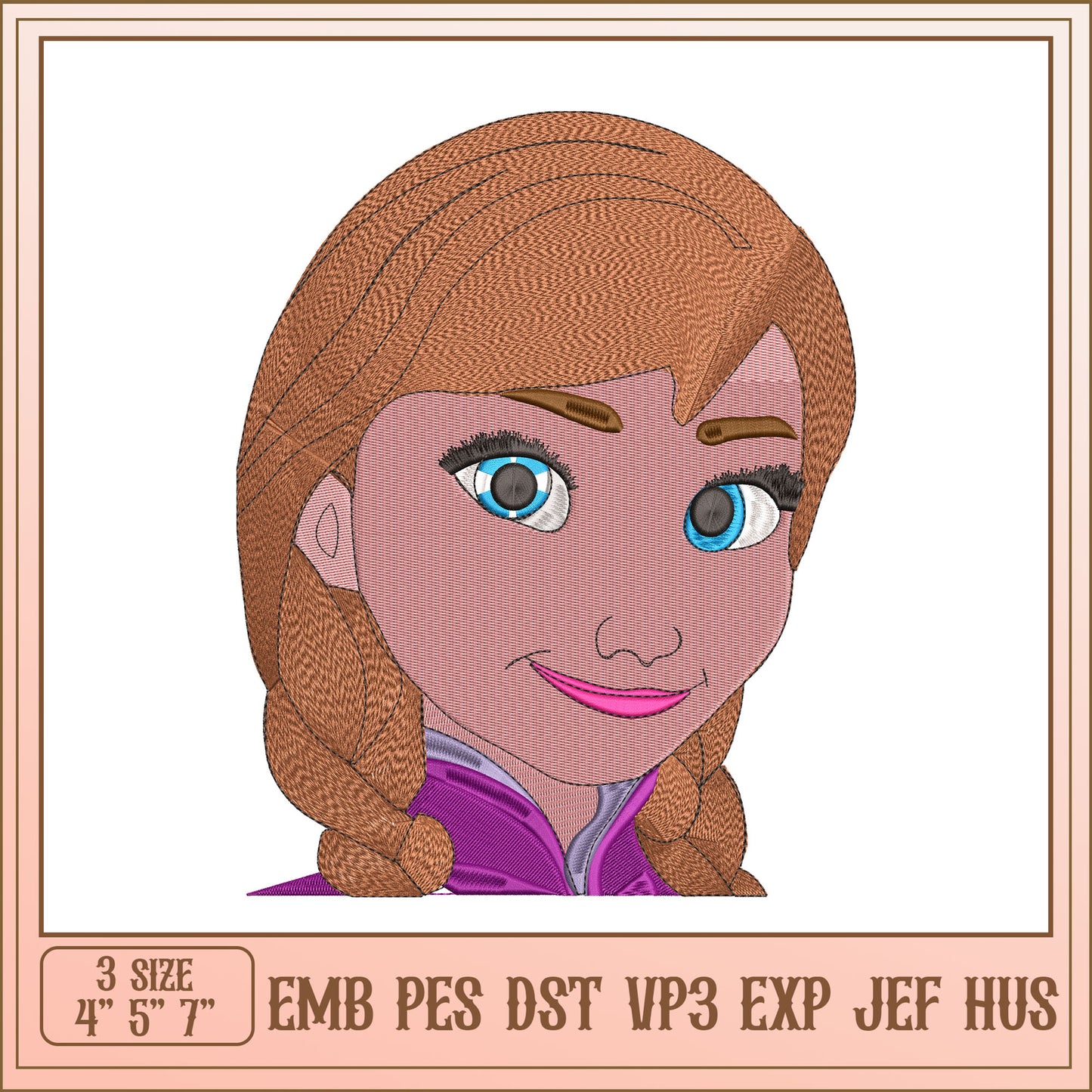 Anna Embroidery Design - 3 Sizes