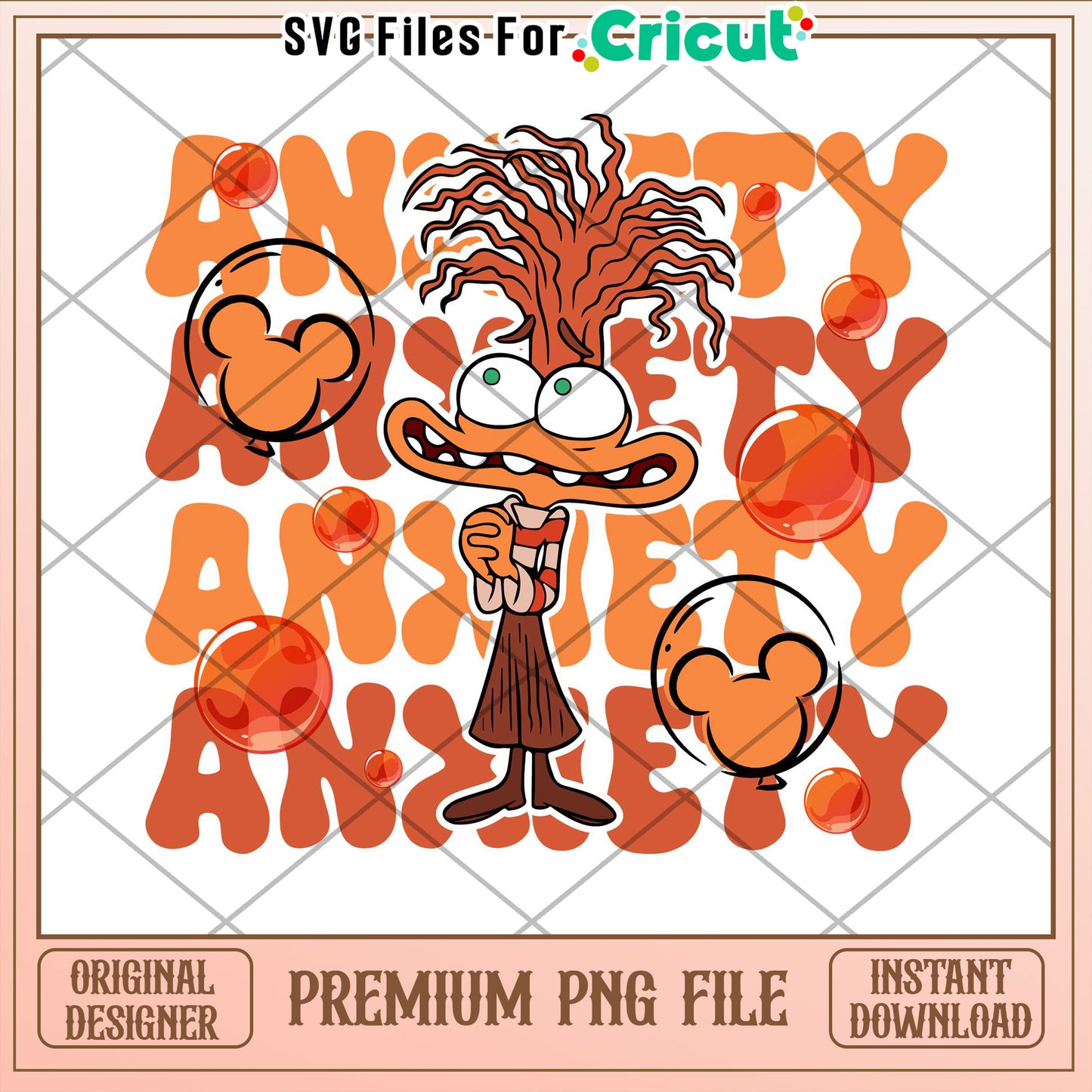 Anxiety PNG Sublimation Design