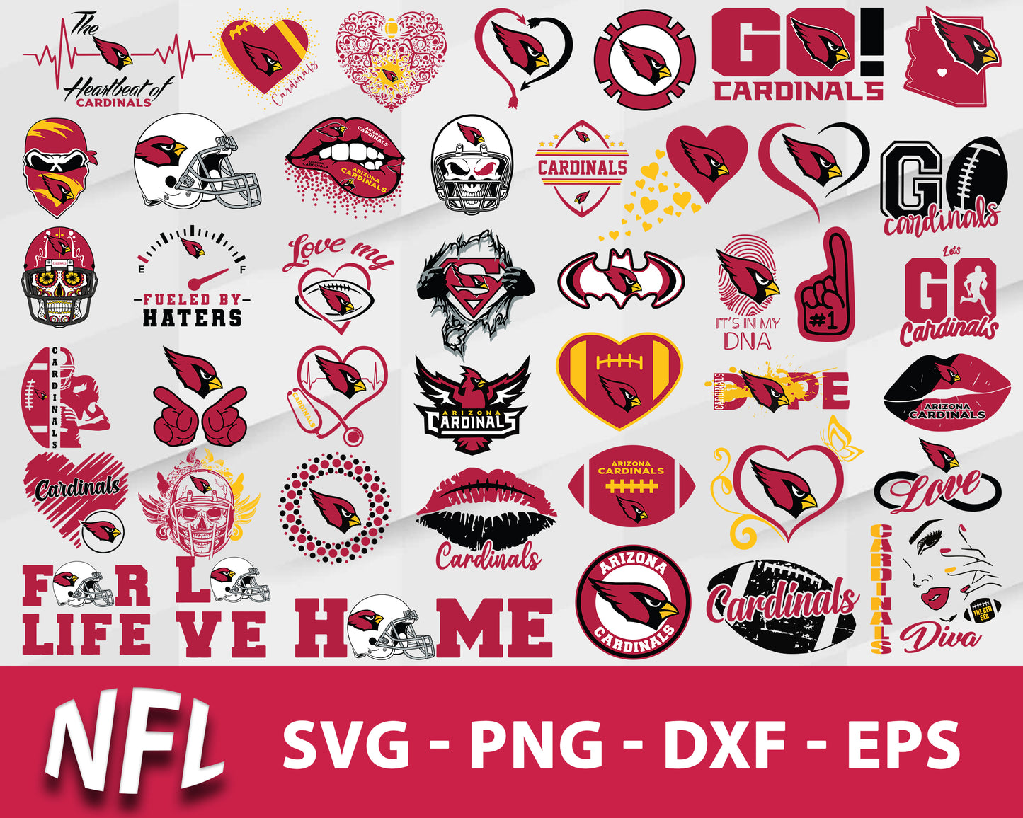 Arizona cardinals nfl bundle svg, Arizona cardinals football svg