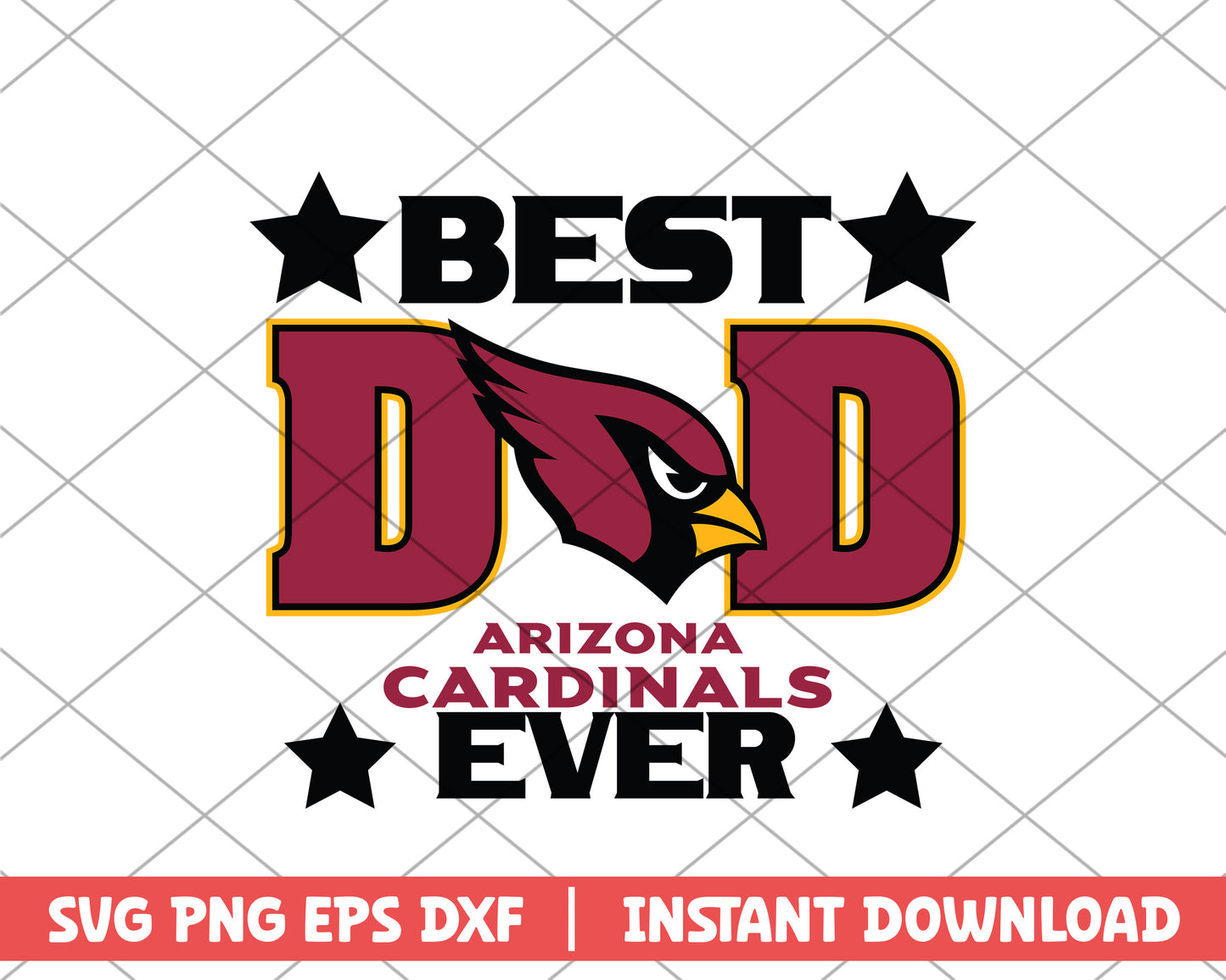 Arizona Cardinals best dad ever svg, Arizona Cardinals svg