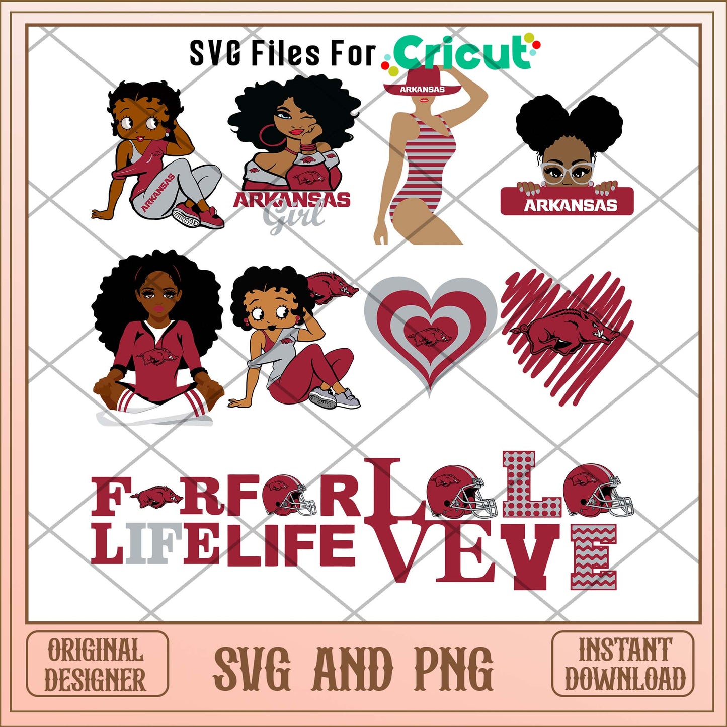 Arkansas Razorbacks girl svg, Arkansas Razorbacks svg bundle, NCAA svg