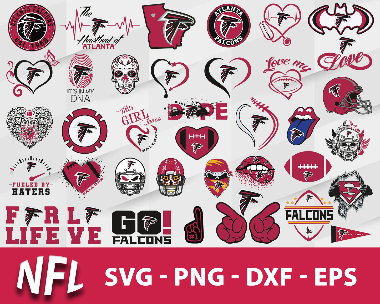 Atlanta falcons logo nfl bundle svg, atlanta falcons football svg