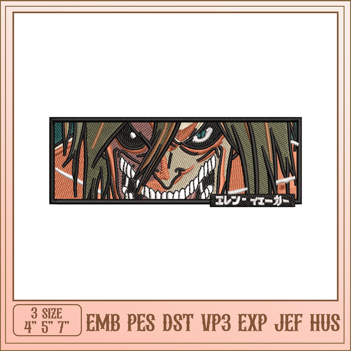 Attack on Titan Embroidery Design