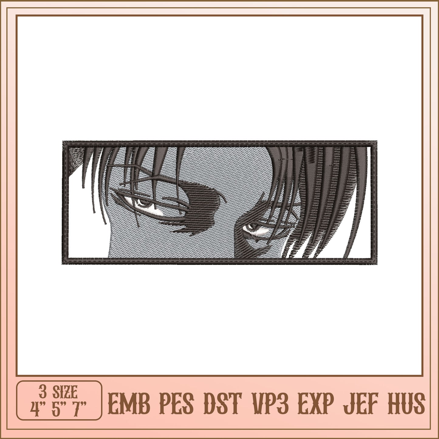 Attack on Titan Eyes Embroidery Design