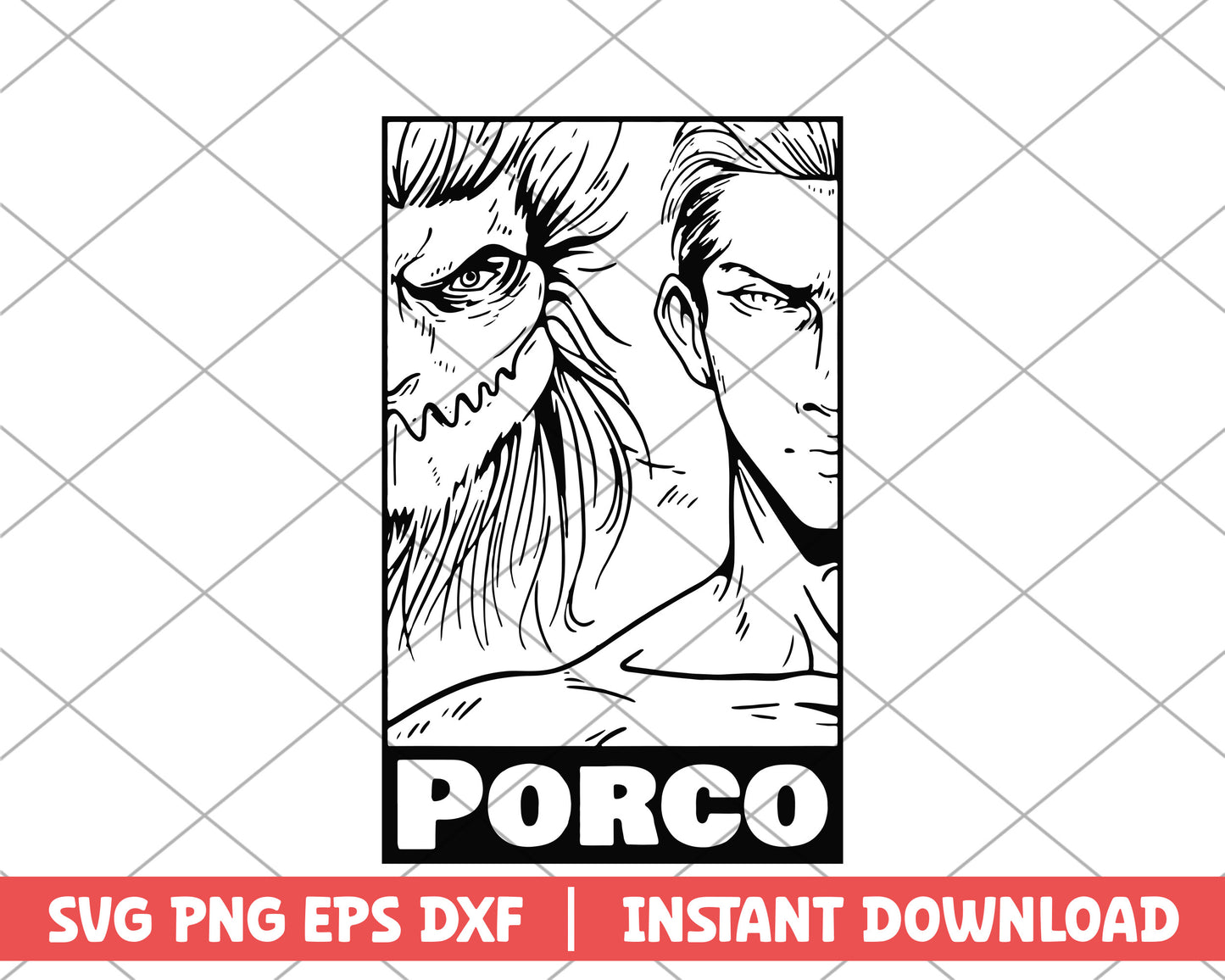 Attack on titan porco anime svg