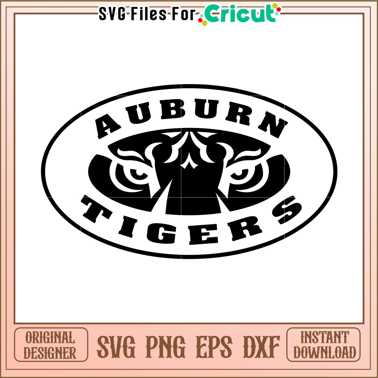 Auburn Tigers Logo SVG Design for Cricut, Perfect for DIY Projects and Crafts