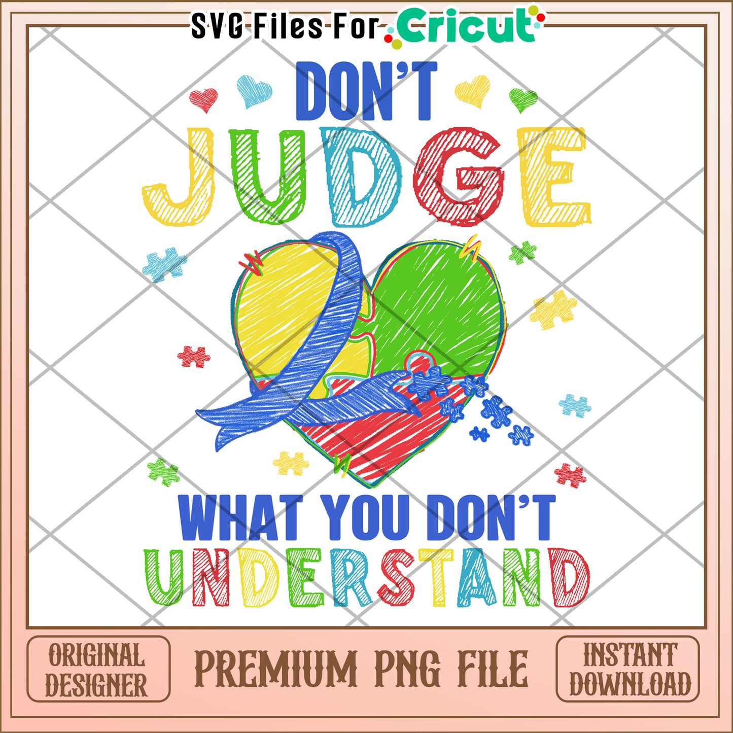 Autism Awareness PNG Don't Judge