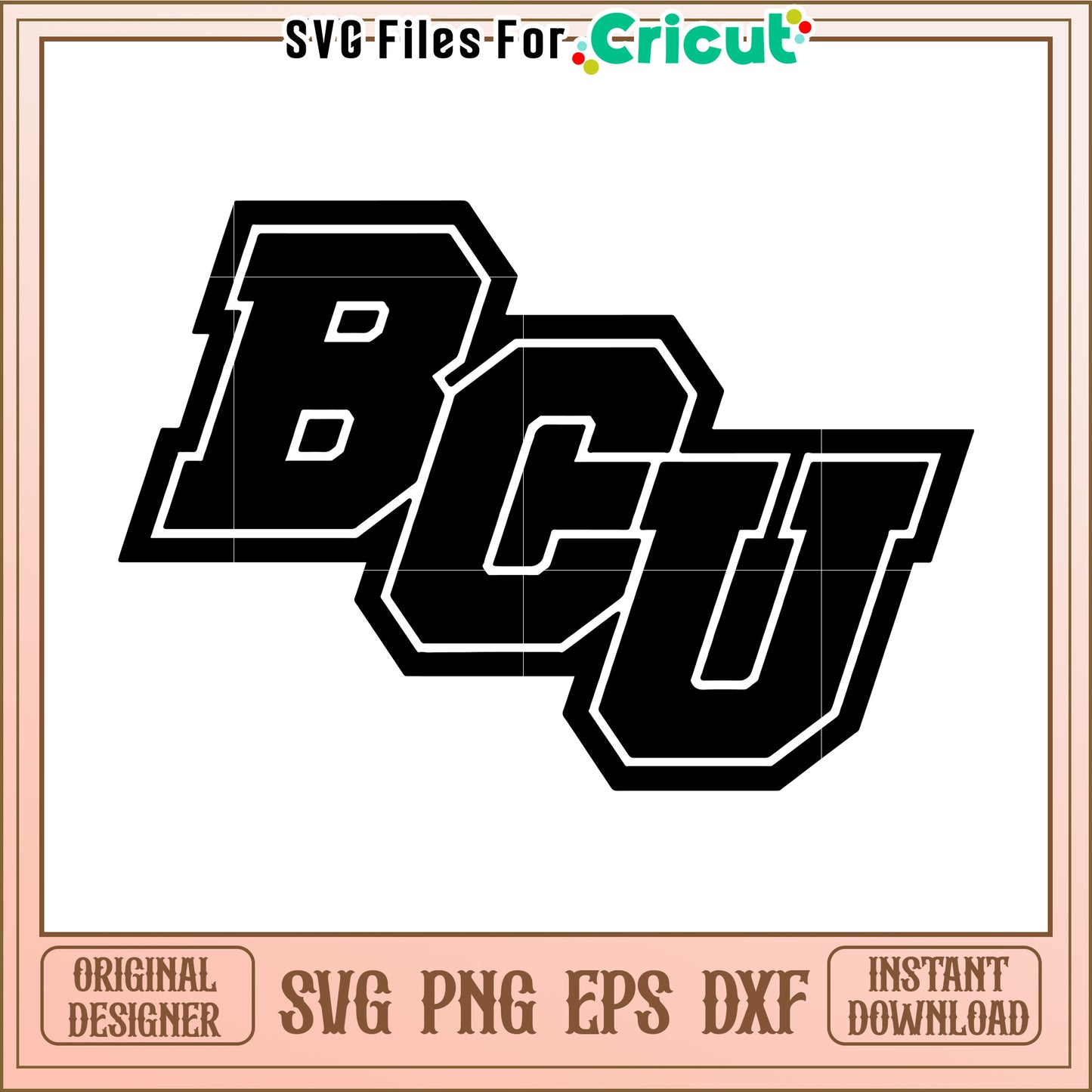 BCU Logo SVG File for Cricut, Ideal for Personalized Crafts and Projects