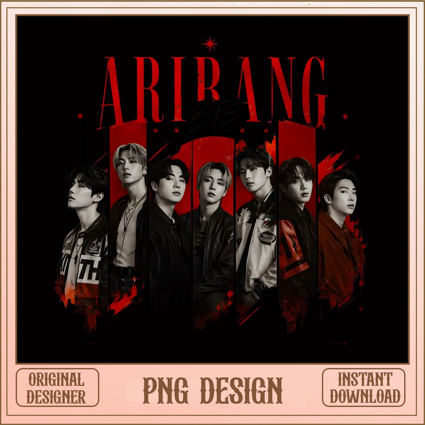 BTS Arirang PNG, Kpop Boy Group PNG, BTS Members Design PNG