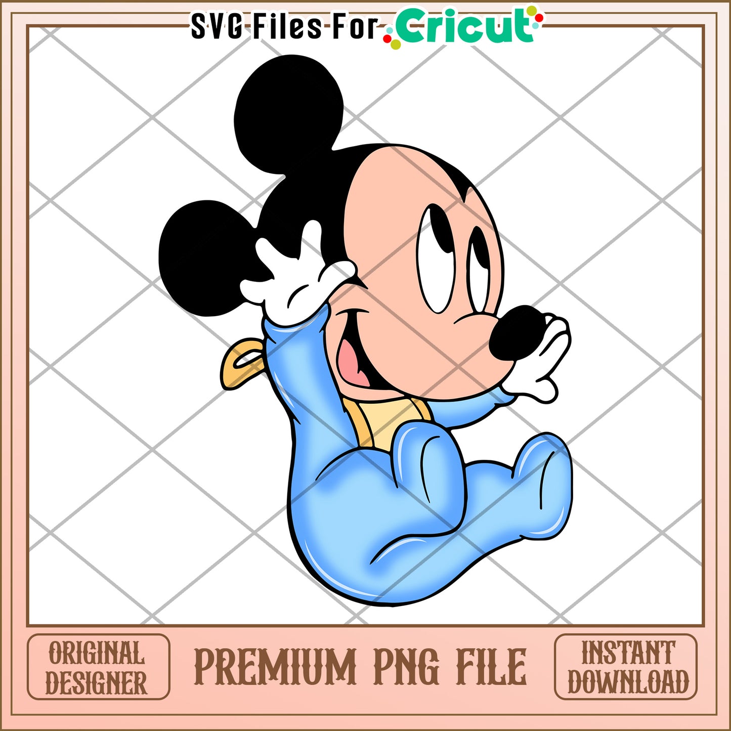 Baby Mickey Mouse PNG Cricut File