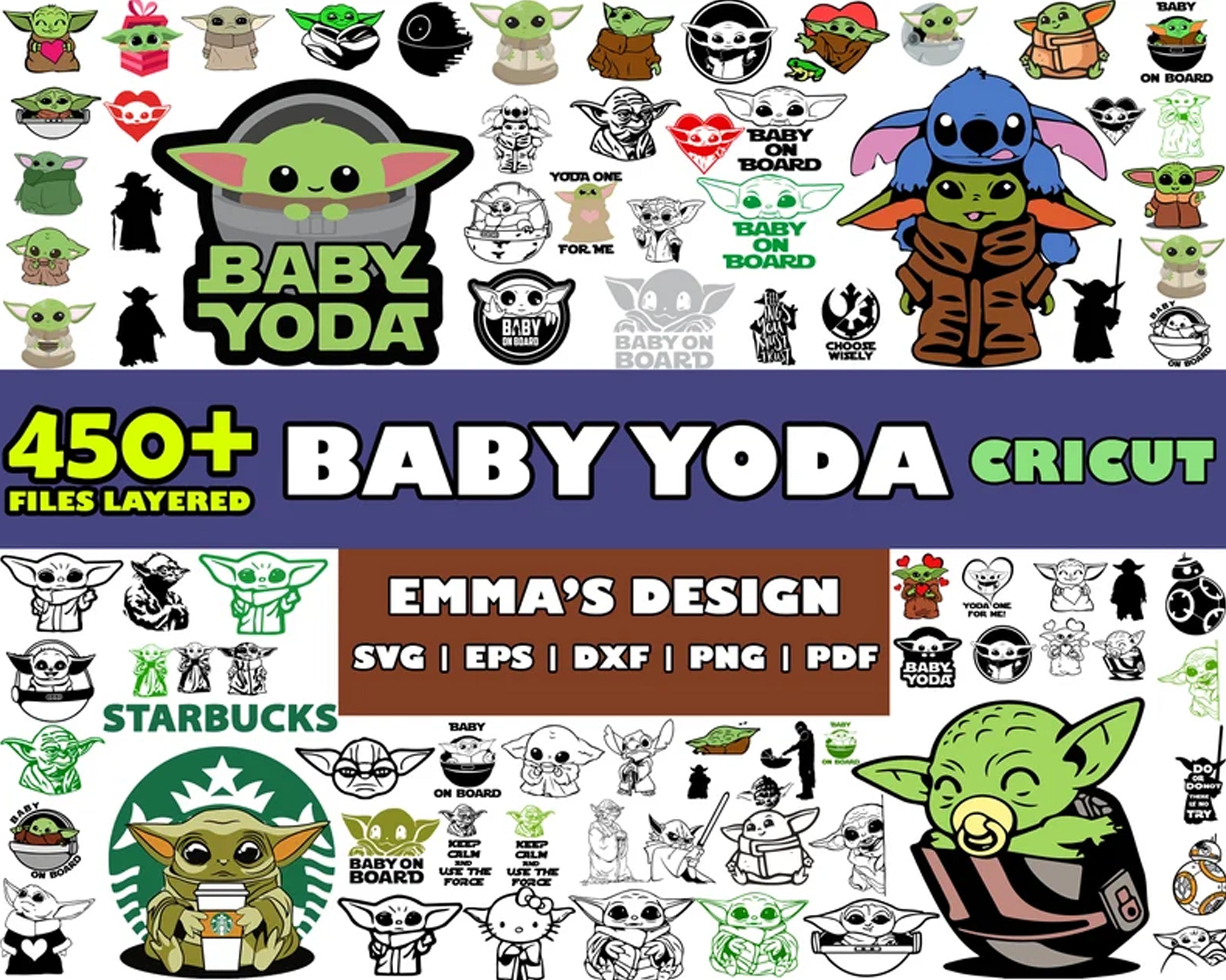 Baby yoda cricut design SVG Bundle – svg files for cricut