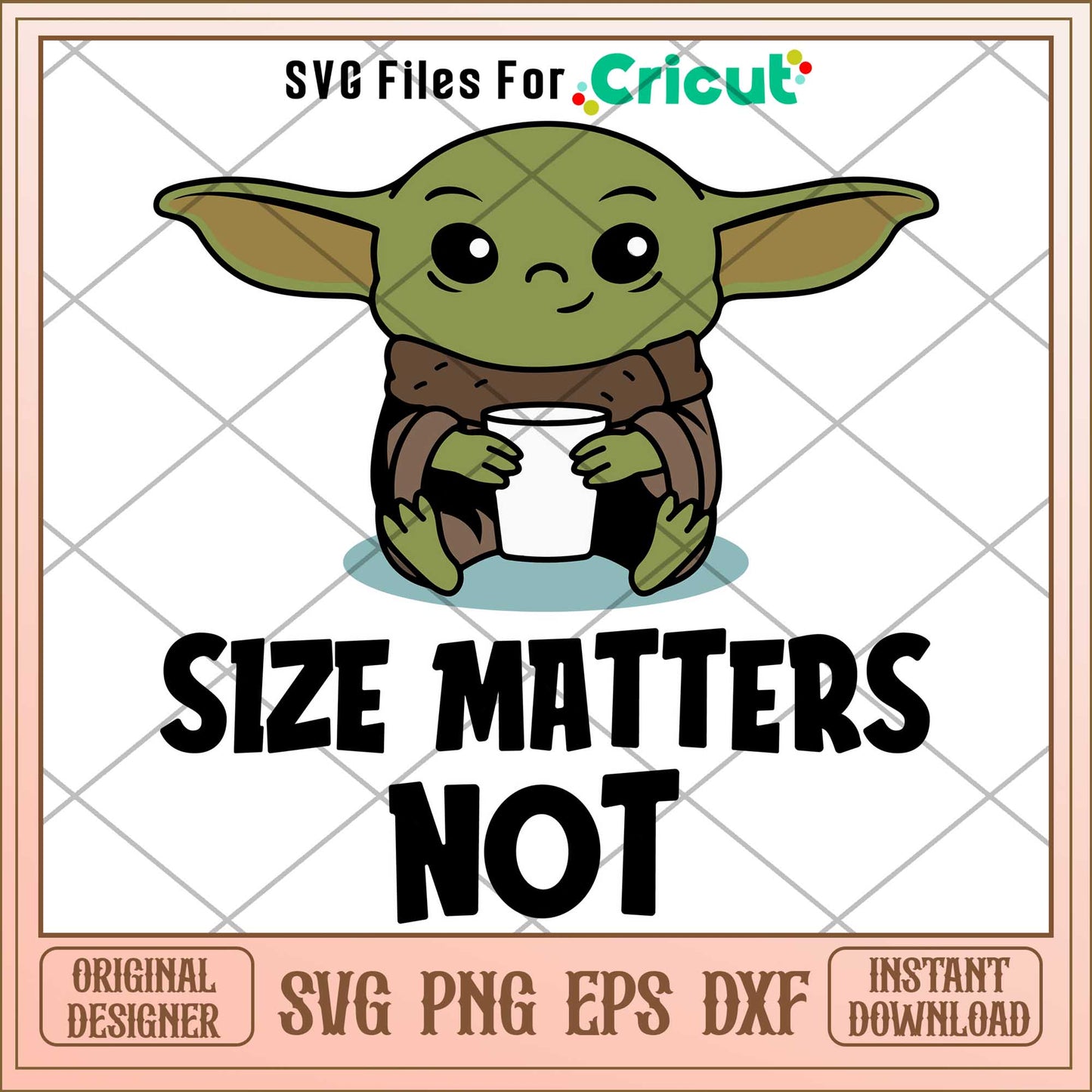 Baby Yoda Size Matters Not Svg, The Mandalorian svg, digital download