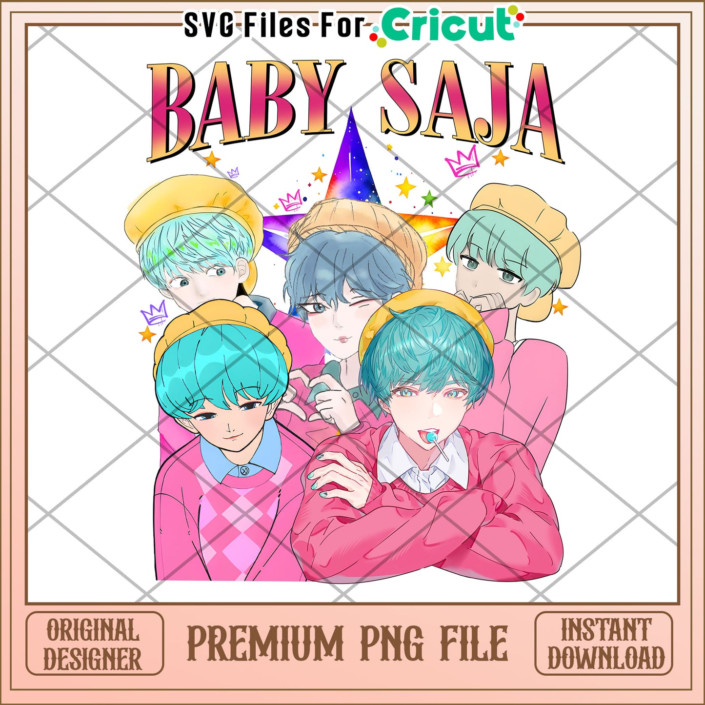 Baby saja png, huntrix members png, huntrix toys png