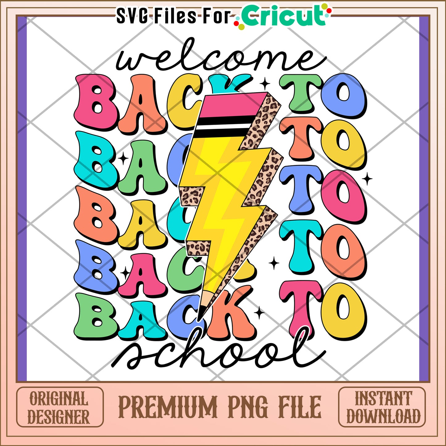 Back to School PNG Design, Instant Download