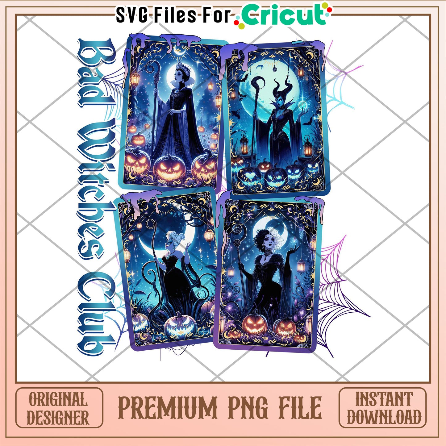 Bad Witches Club PNG File for Cricut Halloween Crafts Download