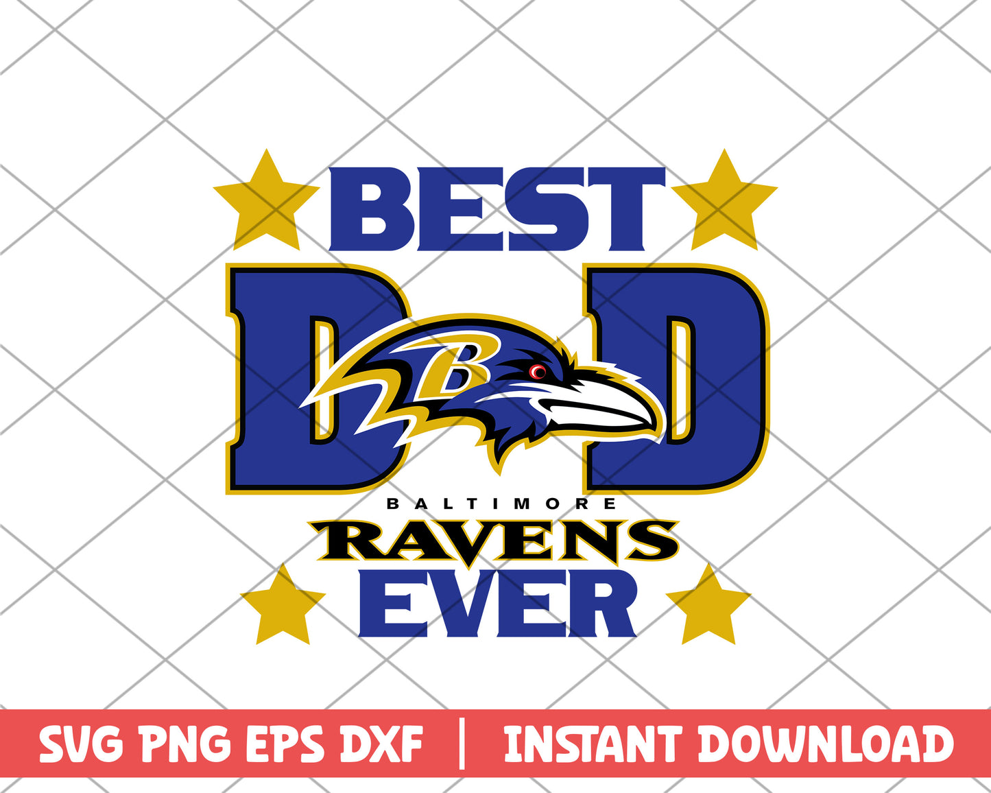 Baltimore Ravens best dad ever svg, Baltimore Ravens svg