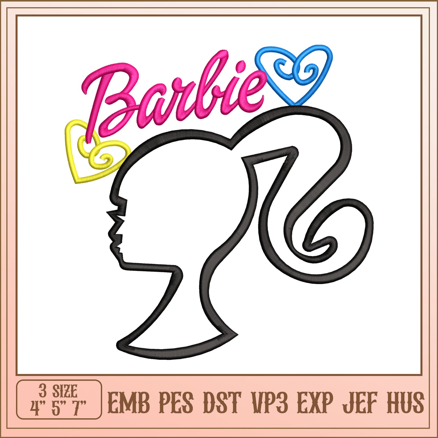 Barbie Embroidery Design