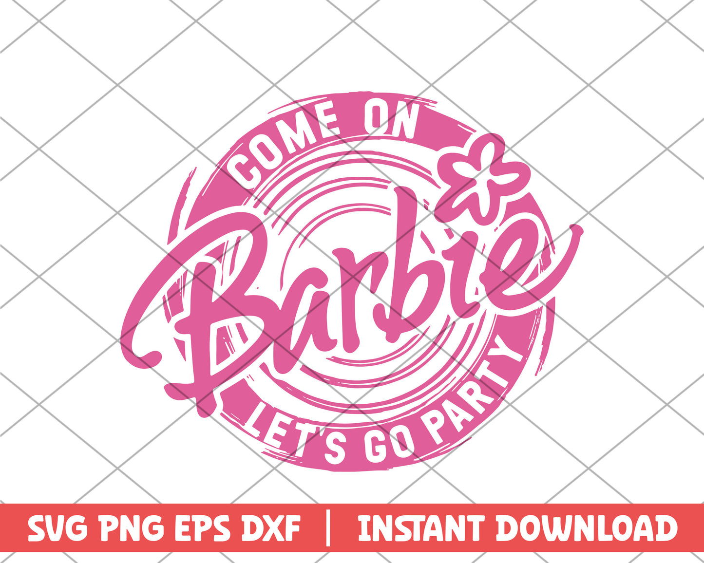 Barbie let's go party barbie svg
