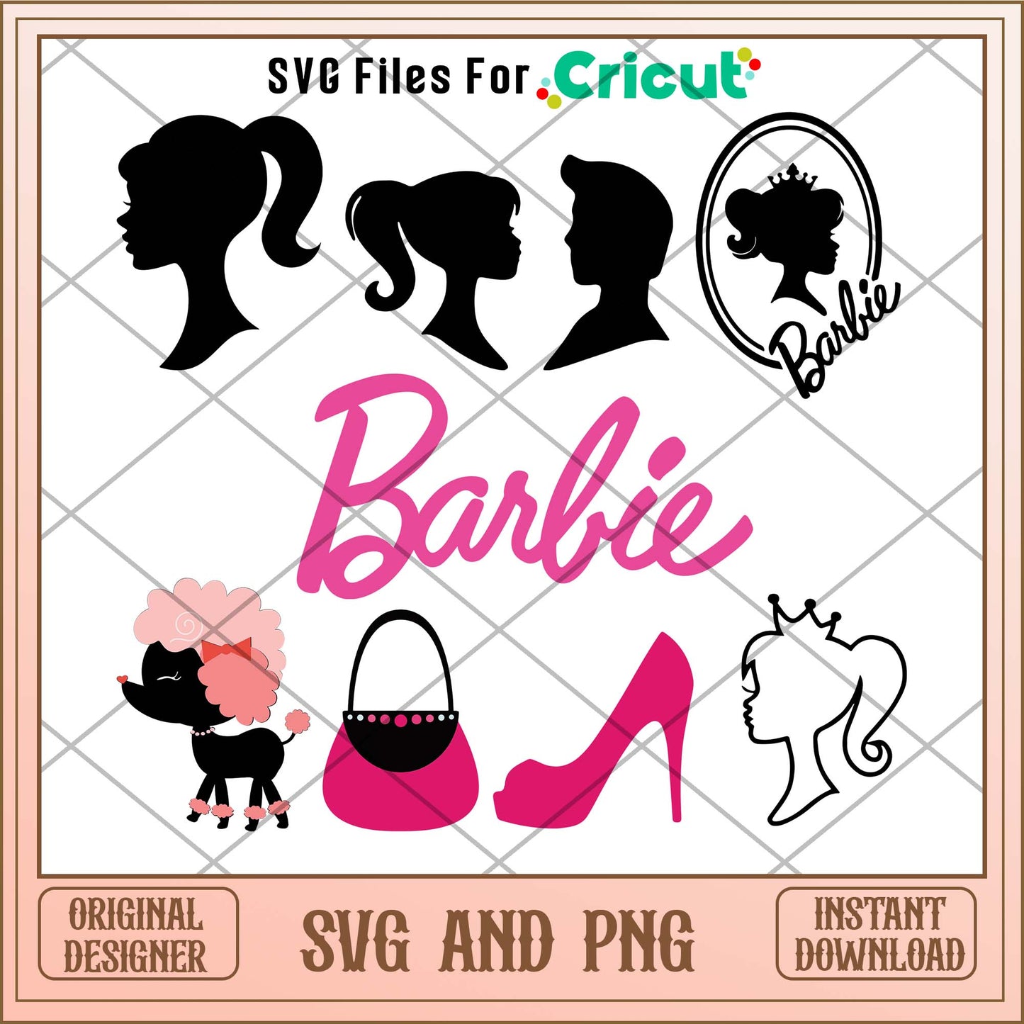 Barbie cartoon characters svg bundle