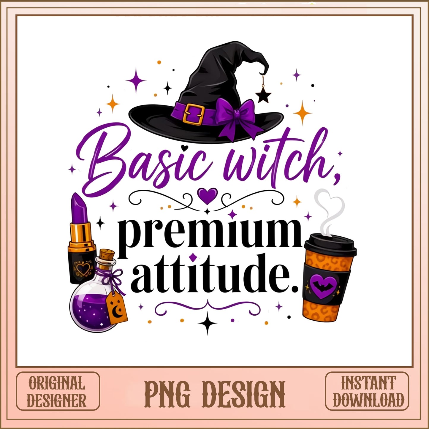 Basic Witch Premium Attitude PNG, Halloween Witch PNG, Funny Halloween PNG