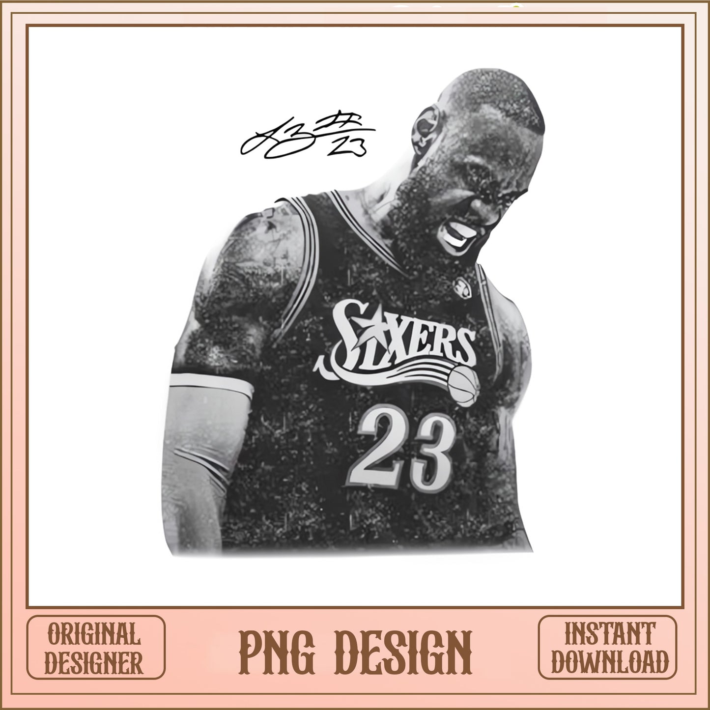 Basketball Player Number 23 Sixers PNG, NBA Shirt Design PNG, Sublimation PNG