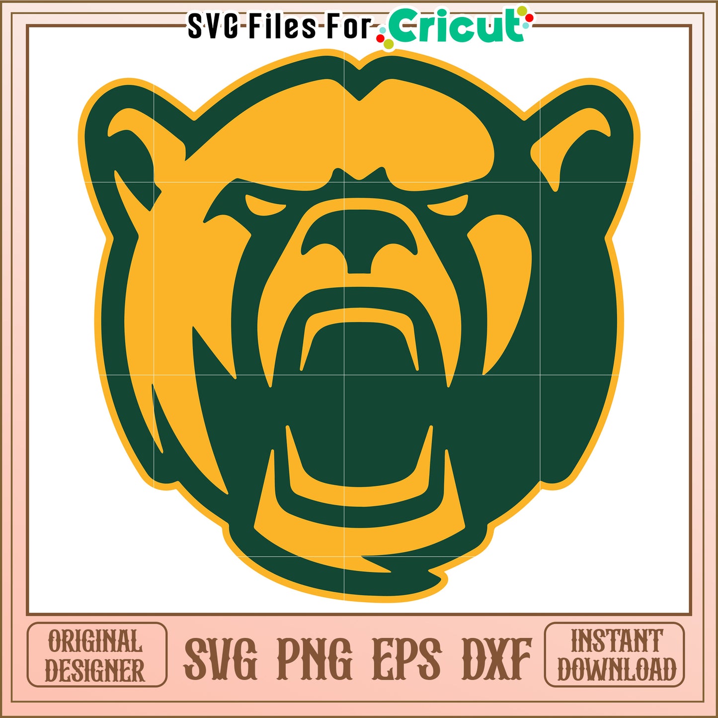 Bear Head SVG Design for Crafting Projects, Instant Download and Easy Use