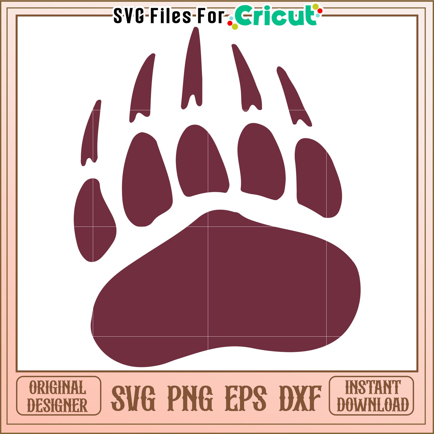 Bear Paw SVG File for Cricut Projects, Perfect for Creative Crafts