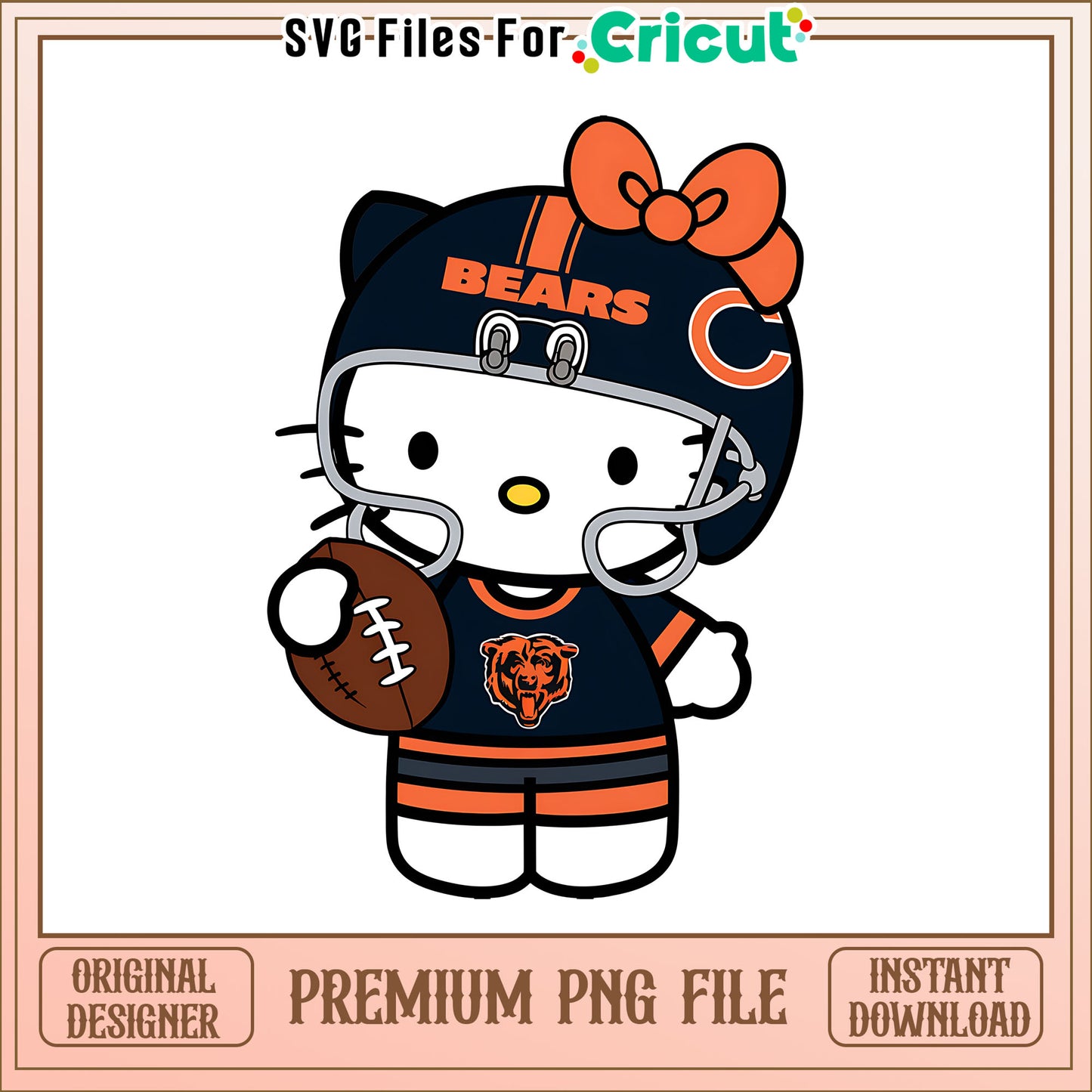 Bears Hello Kitty helmet png, Chicago Bears png, NFL png