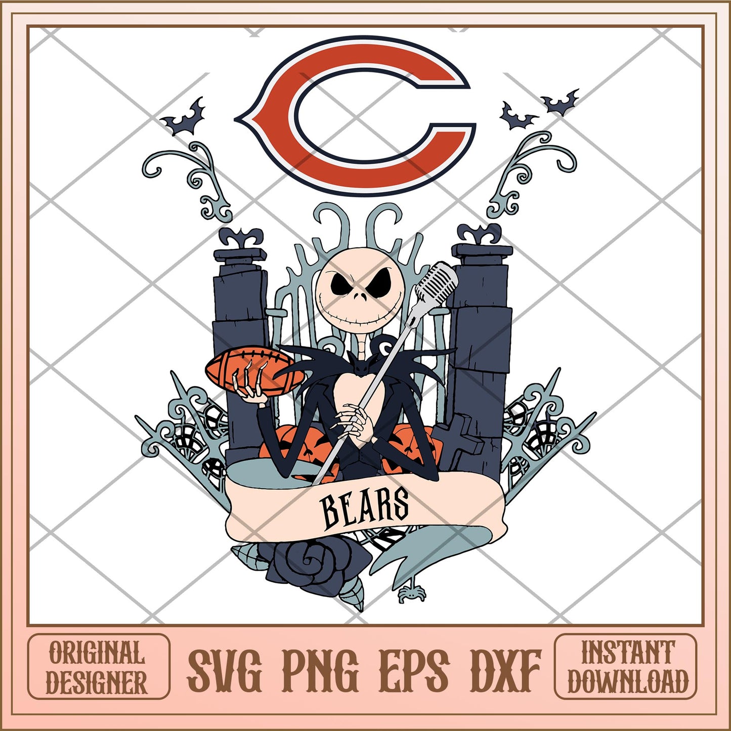Bears Jack Halloween bundle svg, The Nightmare Before Christmas Svg, digital download