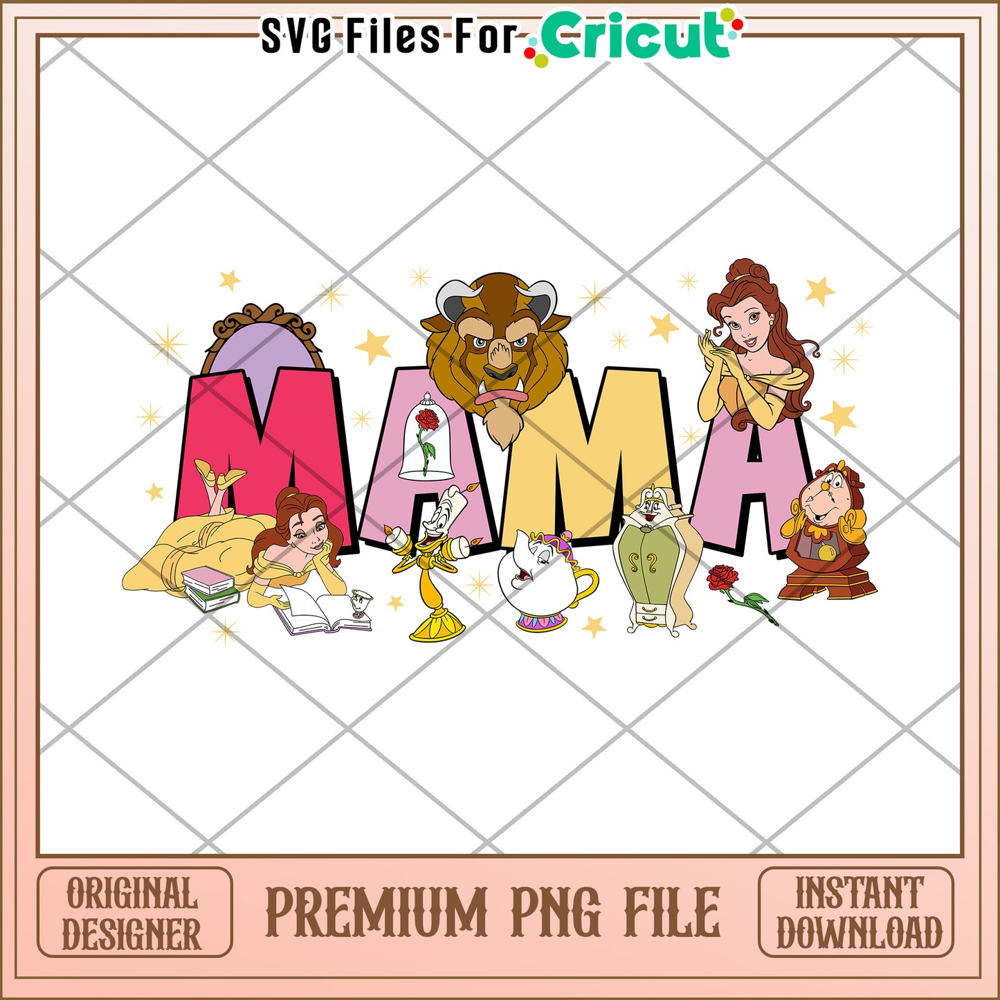 Beauty and the Beast Mama PNG