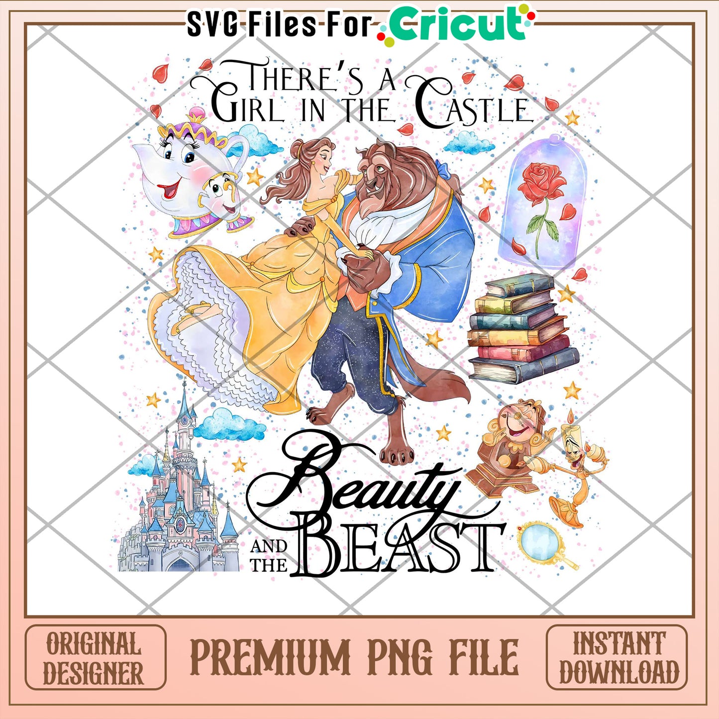 Beauty and the Beast PNG Sublimation