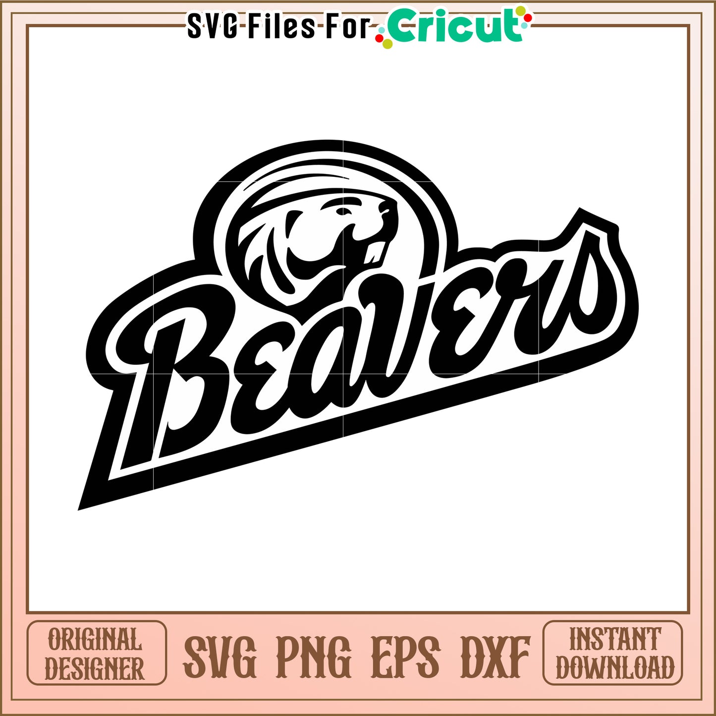 Beavers Logo SVG Design for Cricut, Perfect for Sports and Crafts