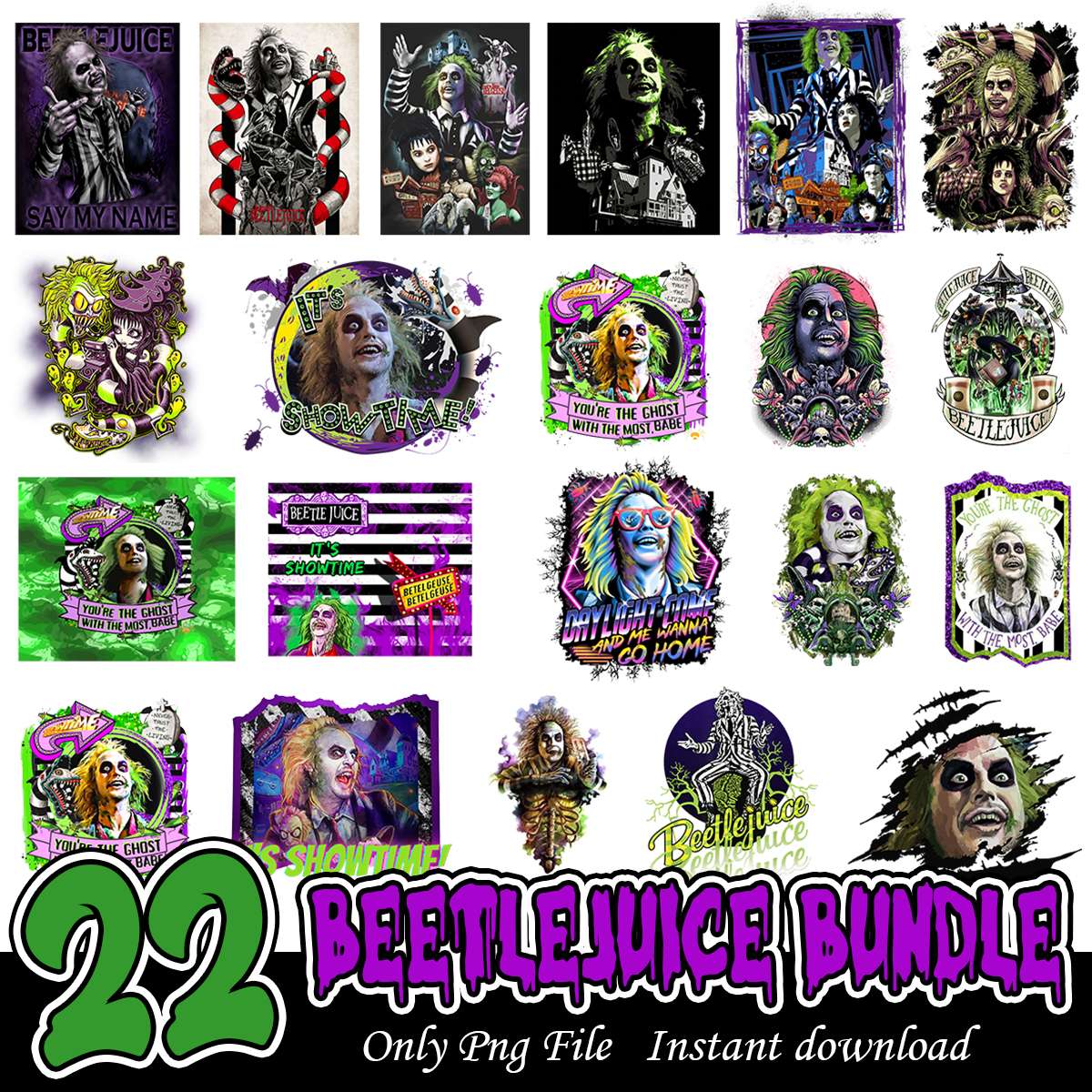 BeetleJuice Halloween Bundle Png, Halloween Beetlejuice bundle
