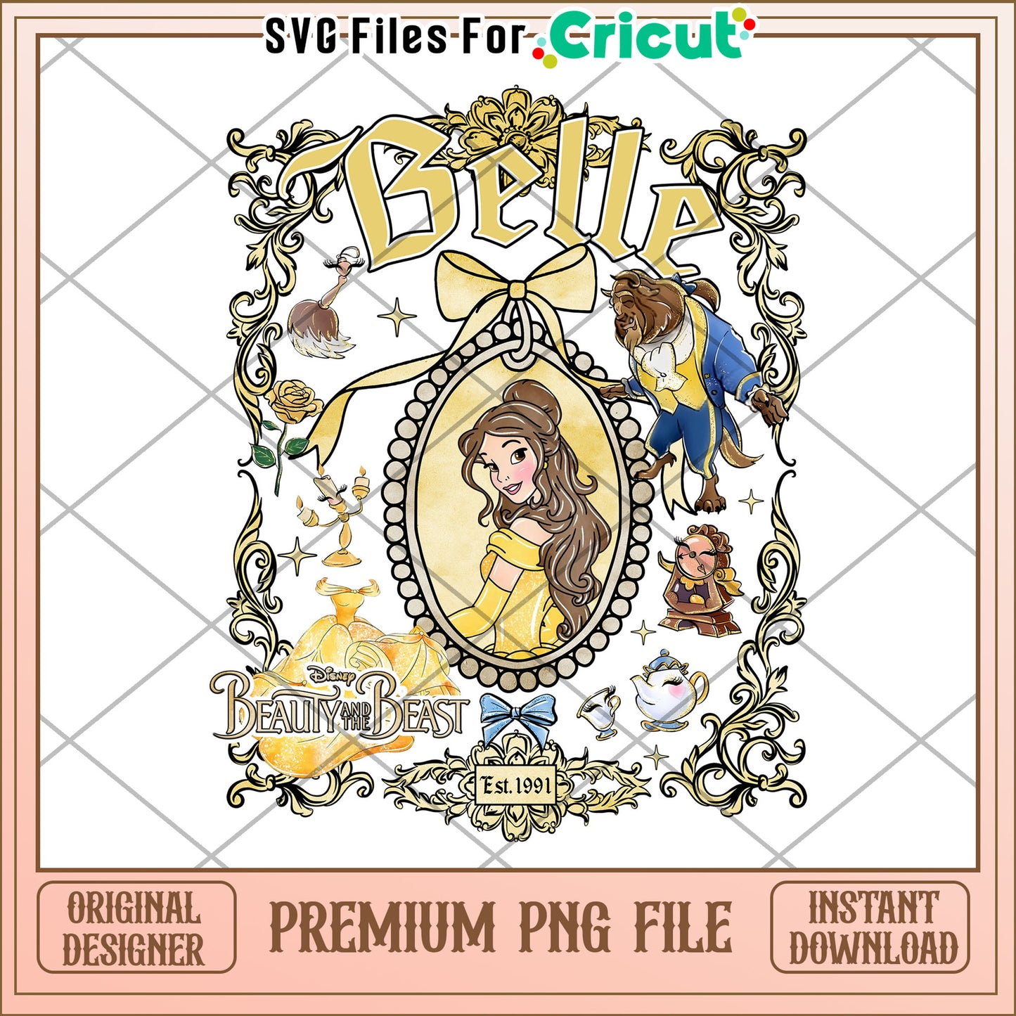 Belle Beauty and the Beast PNG