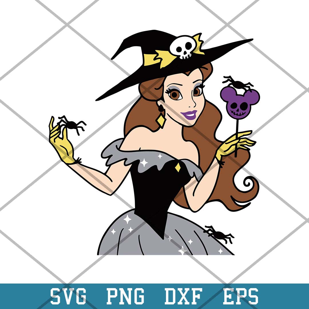 Belle Princess Halloween Svg, Disney Princess Svg-Svgfilesforcricut
