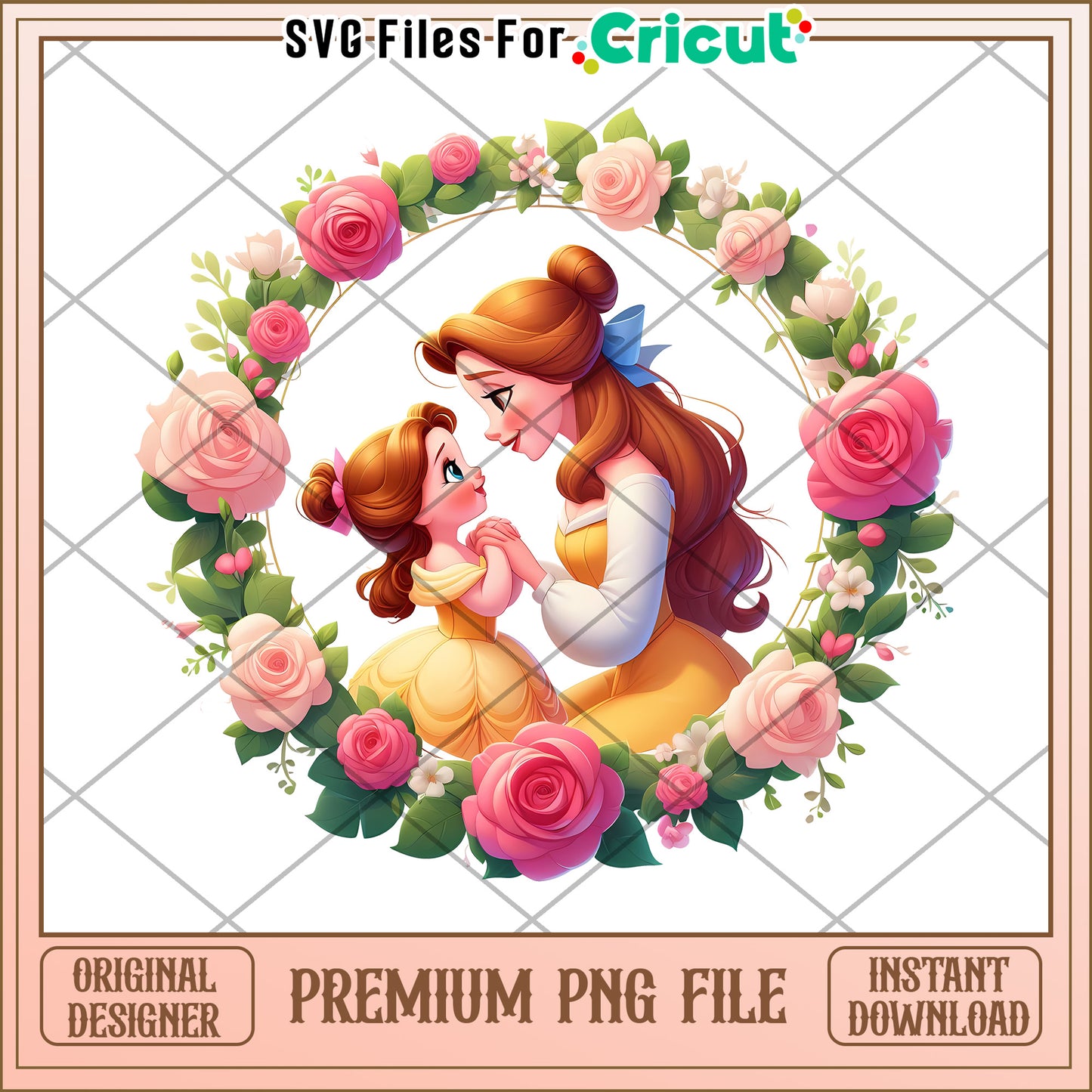 Belle & Daughter PNG Floral Wreath Design