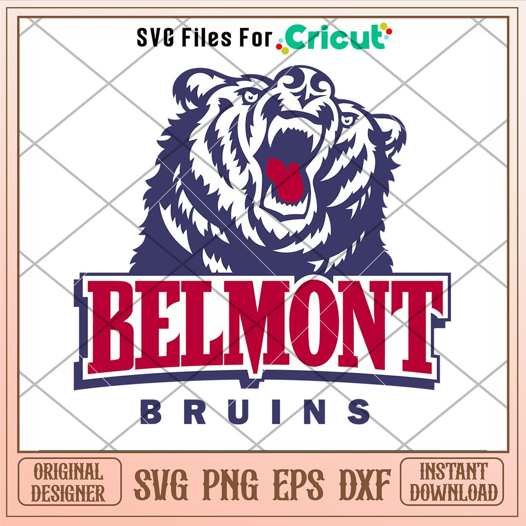 Belmont Bruins Logo Svg, Belmont Bruins Svg, NCAA Svg